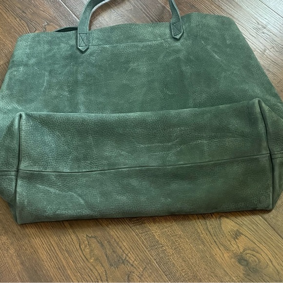 Madewell Suede Green Transport Tote Bag - Picture 6 of 6